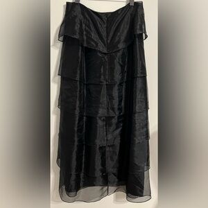 Vintagege Woman’s 90s Cachet Tiered Skirt Beautifully Layered Fancy Evening